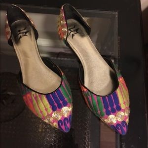 Colorful flats, never worn